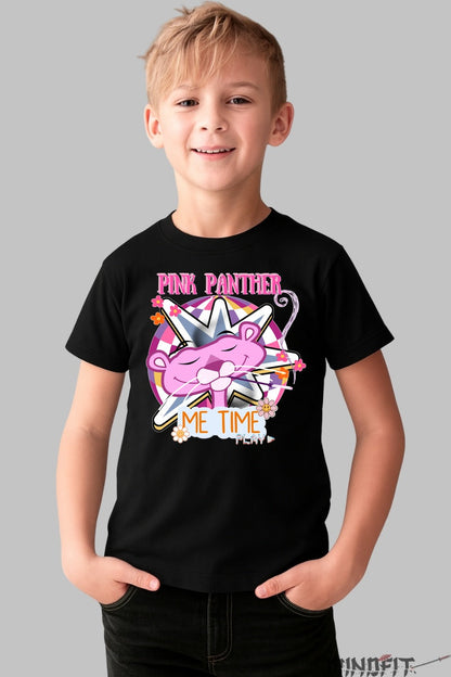 Tricou Pink Panther Me Time - Play Relaxed baiat negru