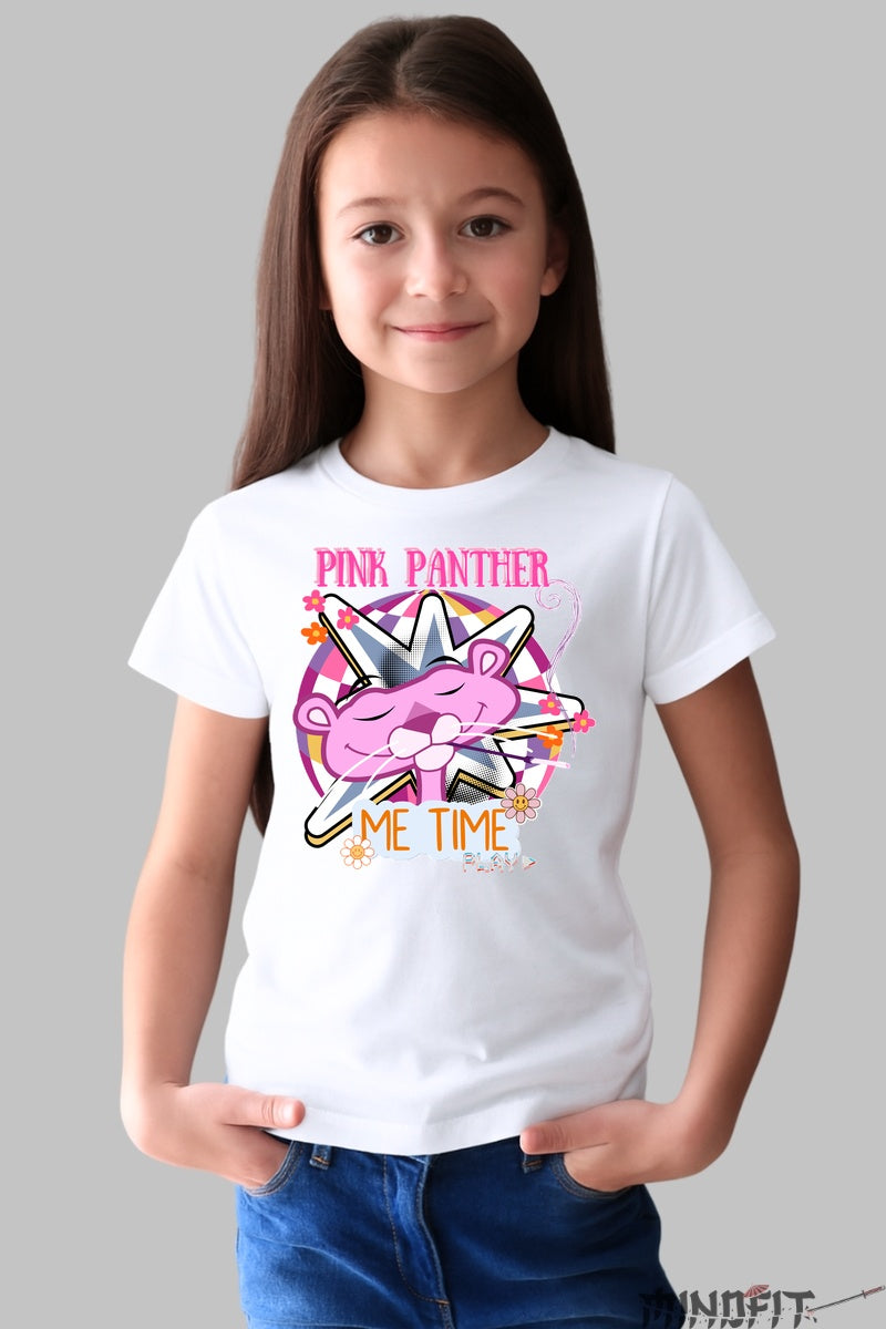 Tricou Pink Panther Me Time - Play Relaxed fata alb