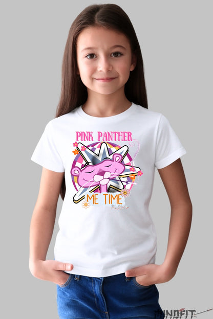 Tricou Pink Panther Me Time - Play Relaxed fata alb