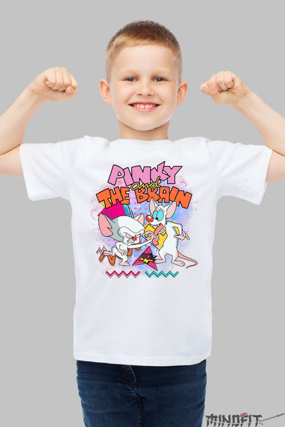 Tricou Pinky and The Brain 90s - Cartoon Network baiat alb