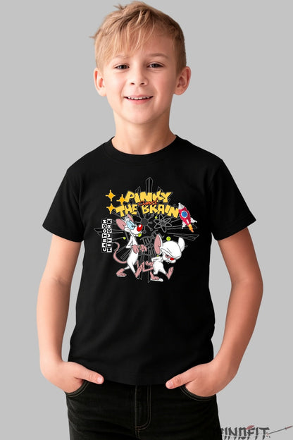 Tricou Pinky and The Brain - Cartoon Network baiat negru