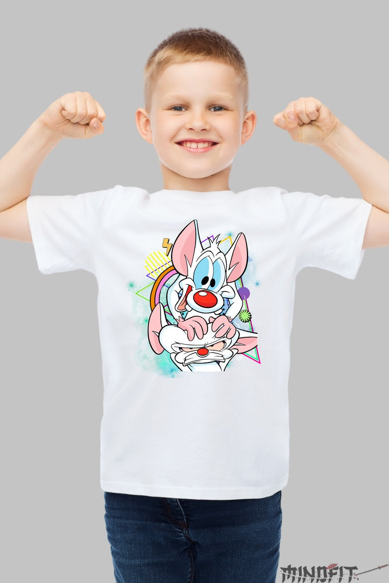 Tricou Pinky and the Brain - Warner Bros. baiat alb