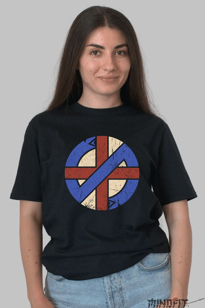 Tricou Punk Revolution - Emblema Underground UK fata negru