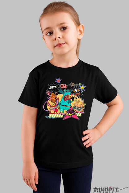 Tricou Real Monsters - Cartoon Network Nostalgia fata negru