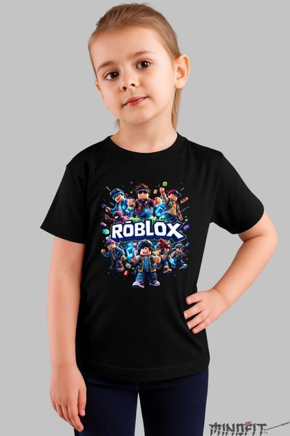 Tricou Roblox - Aventuri in Universul Gaming fata negru