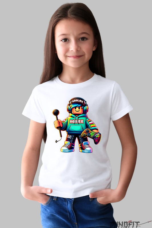 Tricou Roblox Gamer - Edi?ie Special? fata alb