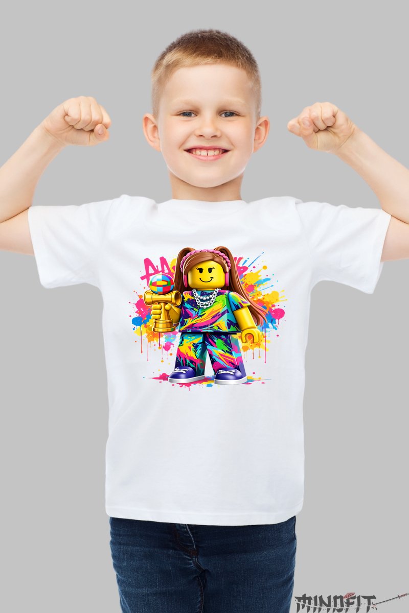 Tricou Roblox Kendama - Design Urban baiat alb