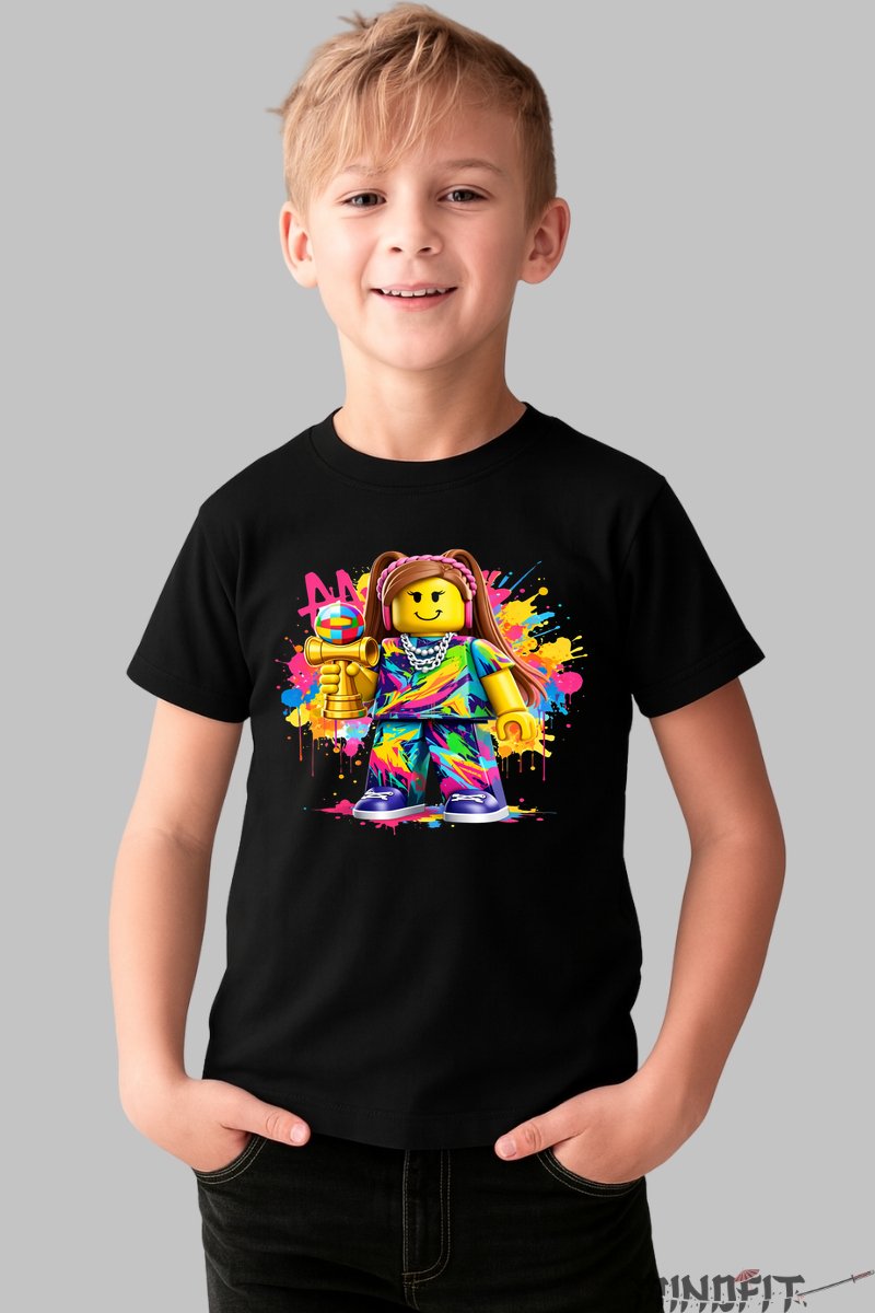 Tricou Roblox Kendama - Design Urban baiat negru