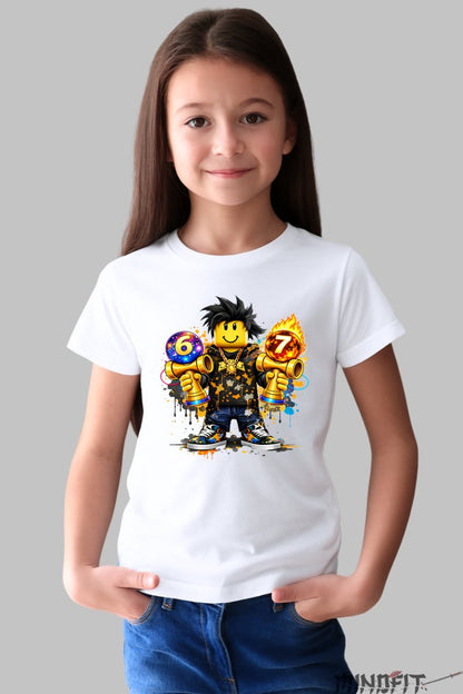 Tricou Roblox Kendama - Model Valuri Electrice fata alb