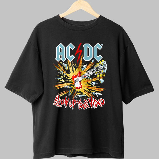 Tricou Rock AC/DC - Blow Up Your Video Edition fata negru