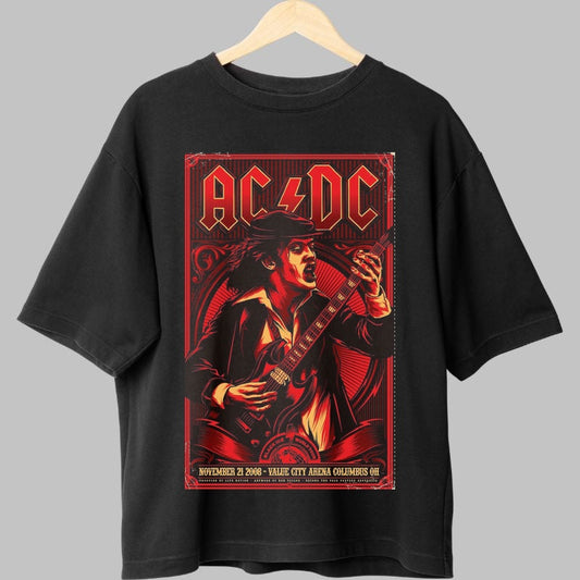 Tricou Rock AC/DC - Electric Live in Columbus 2008 fata negru