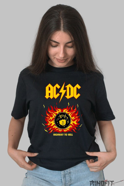 Tricou Rock AC/DC - Highway to Hell dama negru