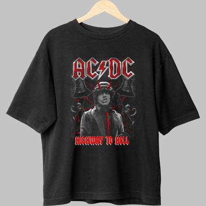 Tricou Rock AC/DC - Highway to Hell Dark fata negru