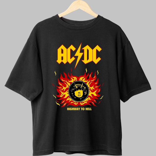 Tricou Rock AC/DC - Highway to Hell fata negru