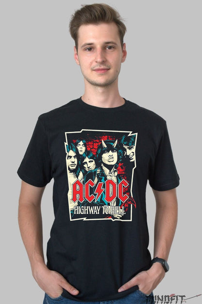 Tricou Rock AC/DC - Highway to Hell Legendary Print barbat negru
