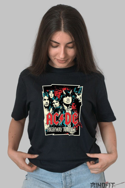 Tricou Rock AC/DC - Highway to Hell Legendary Vibe dama negru