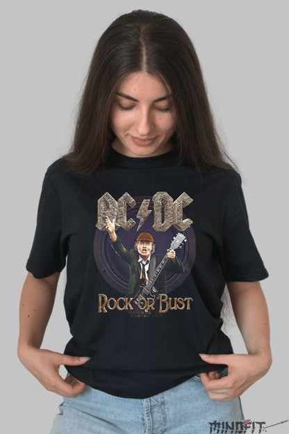 Tricou Rock AC/DC - Rock or Bust Edition dama negru