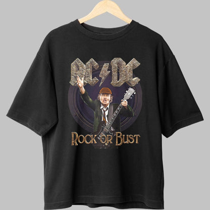 Tricou Rock AC/DC - Rock or Bust Edition fata negru