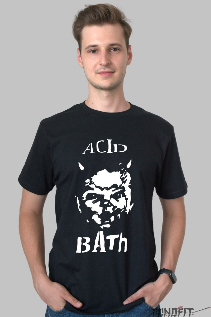Tricou Rock Acid Bath - Demon Eyes Design barbat negru