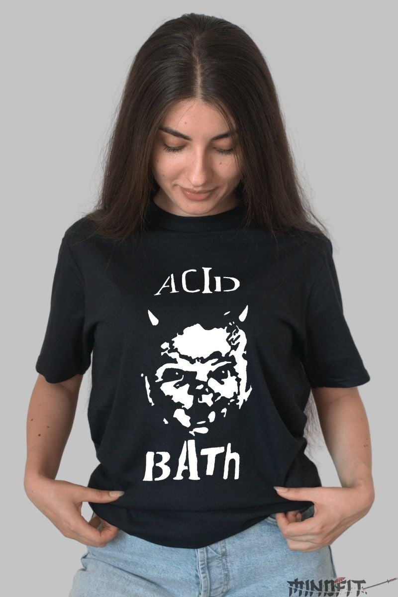 Tricou Rock Acid Bath - Demon Eyes Design dama negru