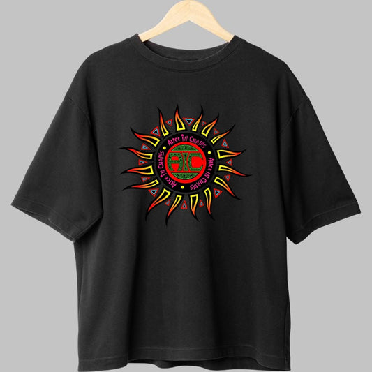 Tricou Rock Alice in Chains - Logo Tribal Exploziv fata negru