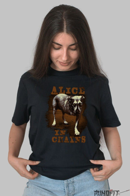Tricou Rock Alice in Chains - Look Iconic Dog Edition dama negru