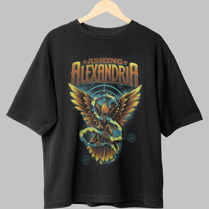 Tricou Rock Asking Alexandria - Craniu Apocaliptic fata negru