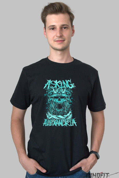 Tricou Rock Asking Alexandria - Eleganta Intunecata barbat negru