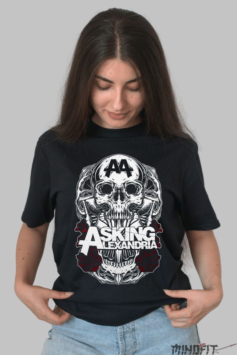Tricou Rock Asking Alexandria - Phoenix Serpent Design dama negru