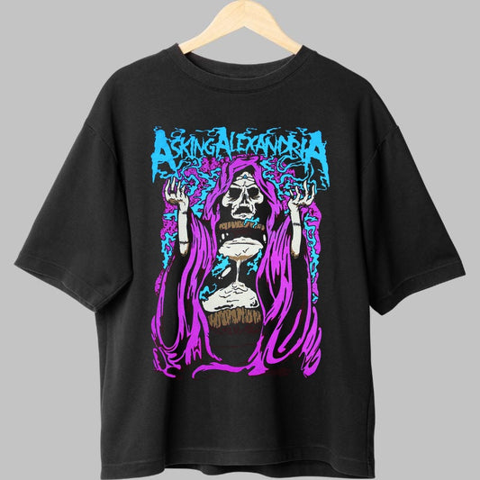 Tricou Rock Avenged Sevenfold - Emblema Skull & Bones fata negru