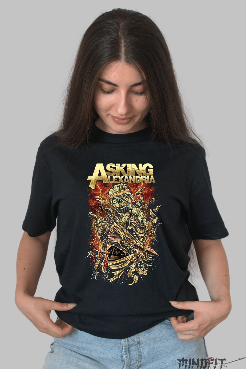 Tricou Rock Avenged Sevenfold - Wings of Death Skull dama negru