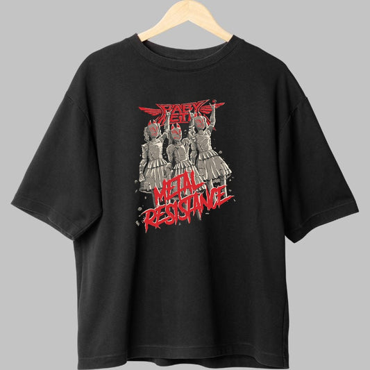 Tricou Rock Babymetal - Demonul Samurai al Scenei fata negru