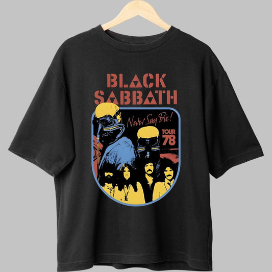 Tricou Black Sabbath - Never Say Die Tour -78 fata