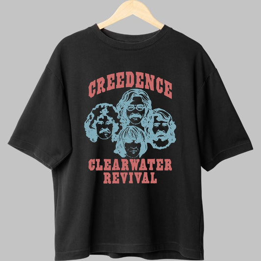 Tricou Rock Creedence Clearwater Revival - Vintage Band Portrait fata