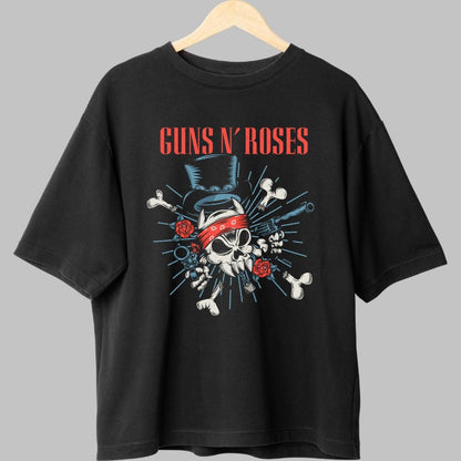 Tricou Rock Guns N- Roses - Skull & Roses Legacy fata