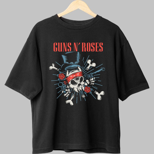 Tricou Rock Guns N- Roses - Skull & Roses Legacy fata