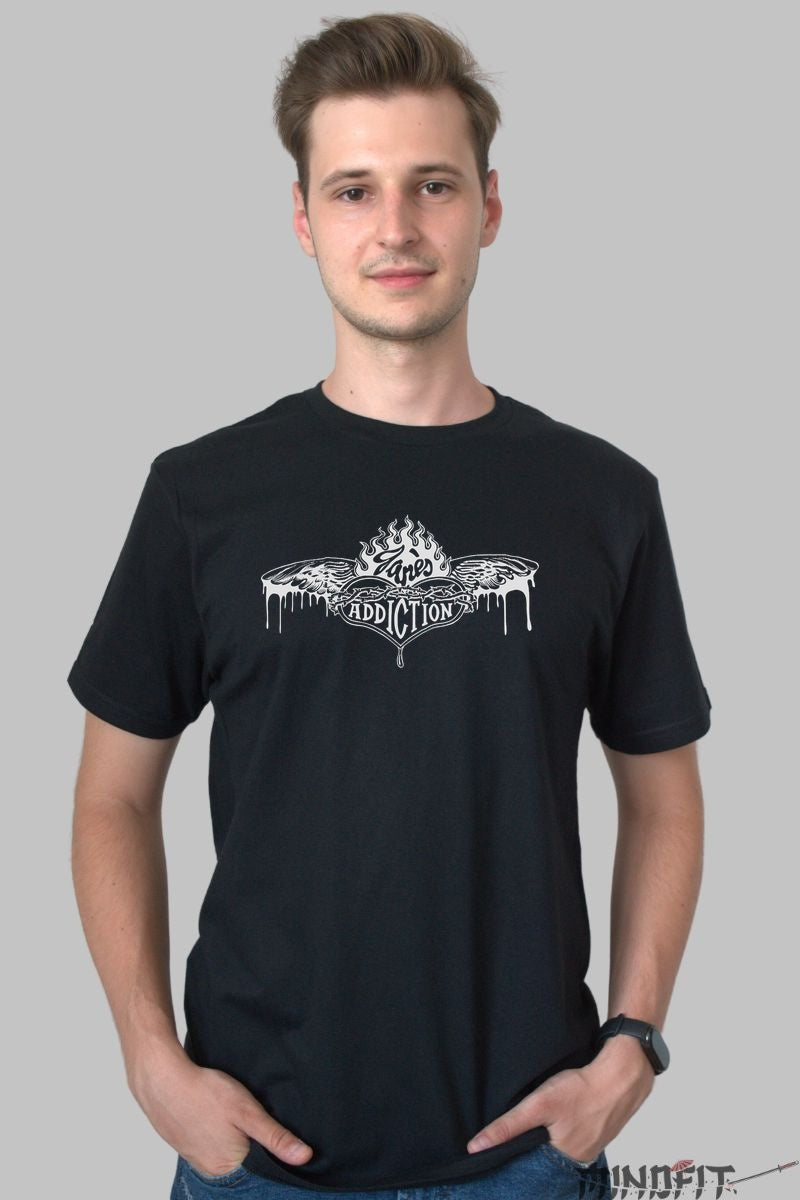Tricou Rock Jane-s Addiction - Wings & Flames barbat negru