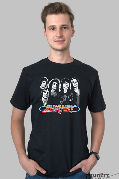 Tricou Rock Journey - Portrait Classic 80s barbat negru