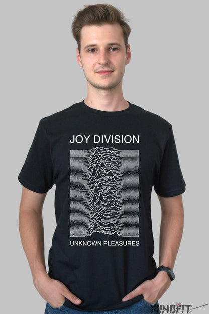 Tricou Rock Joy Division - Unknown Pleasures Iconic Wave barbat negru