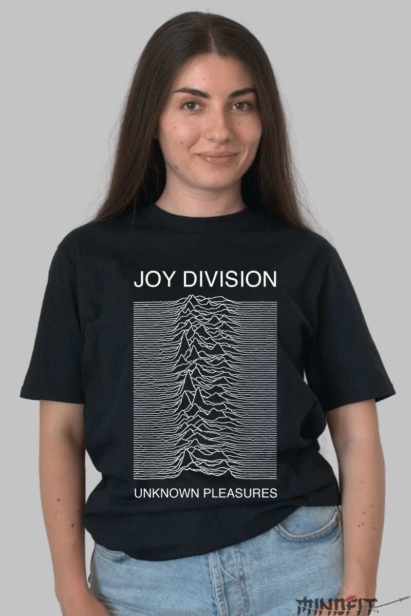 Tricou Rock Joy Division - Unknown Pleasures Iconic Wave dama negru