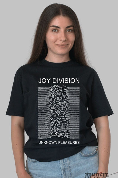 Tricou Rock Joy Division - Unknown Pleasures Iconic Wave dama negru
