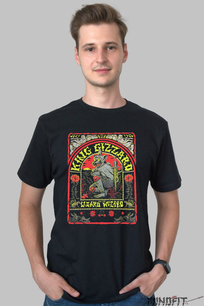 Tricou Rock King Gizzard - Lizard Wizard Psychedelic barbat negru