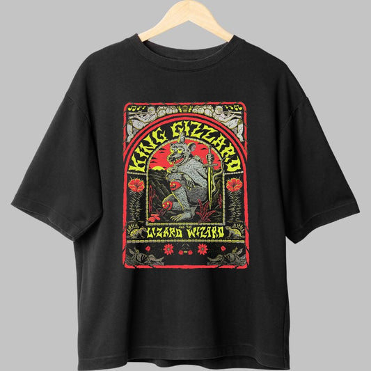 Tricou Rock King Gizzard - Lizard Wizard Psychedelic fata