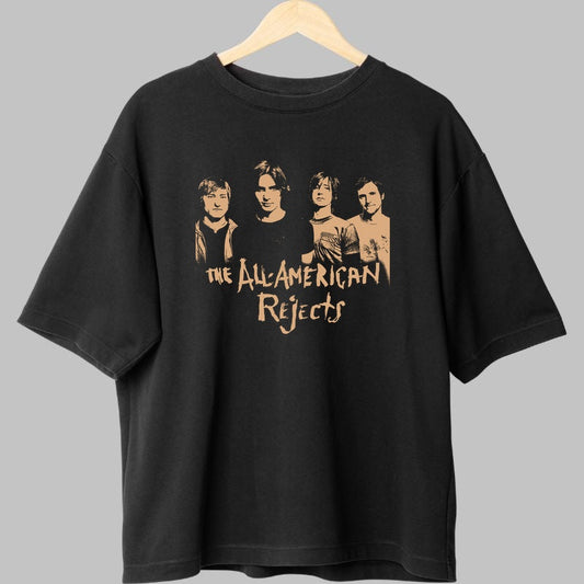 Tricou Rock The All-American Rejects - Classic Band Portrait fata negru