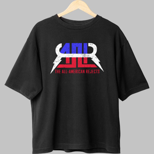 Tricou Rock The All-American Rejects - Logo Electric Vintage fata negru
