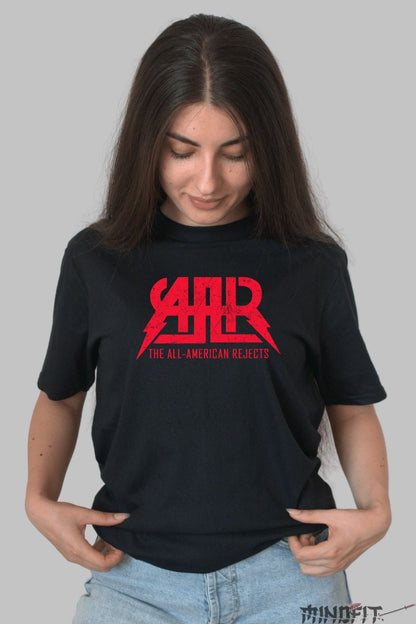 Tricou Rock The All-American Rejects - Logo Power Red dama negru