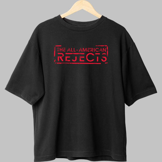 Tricou Rock The All-American Rejects - Logo Red Stamp fata negru