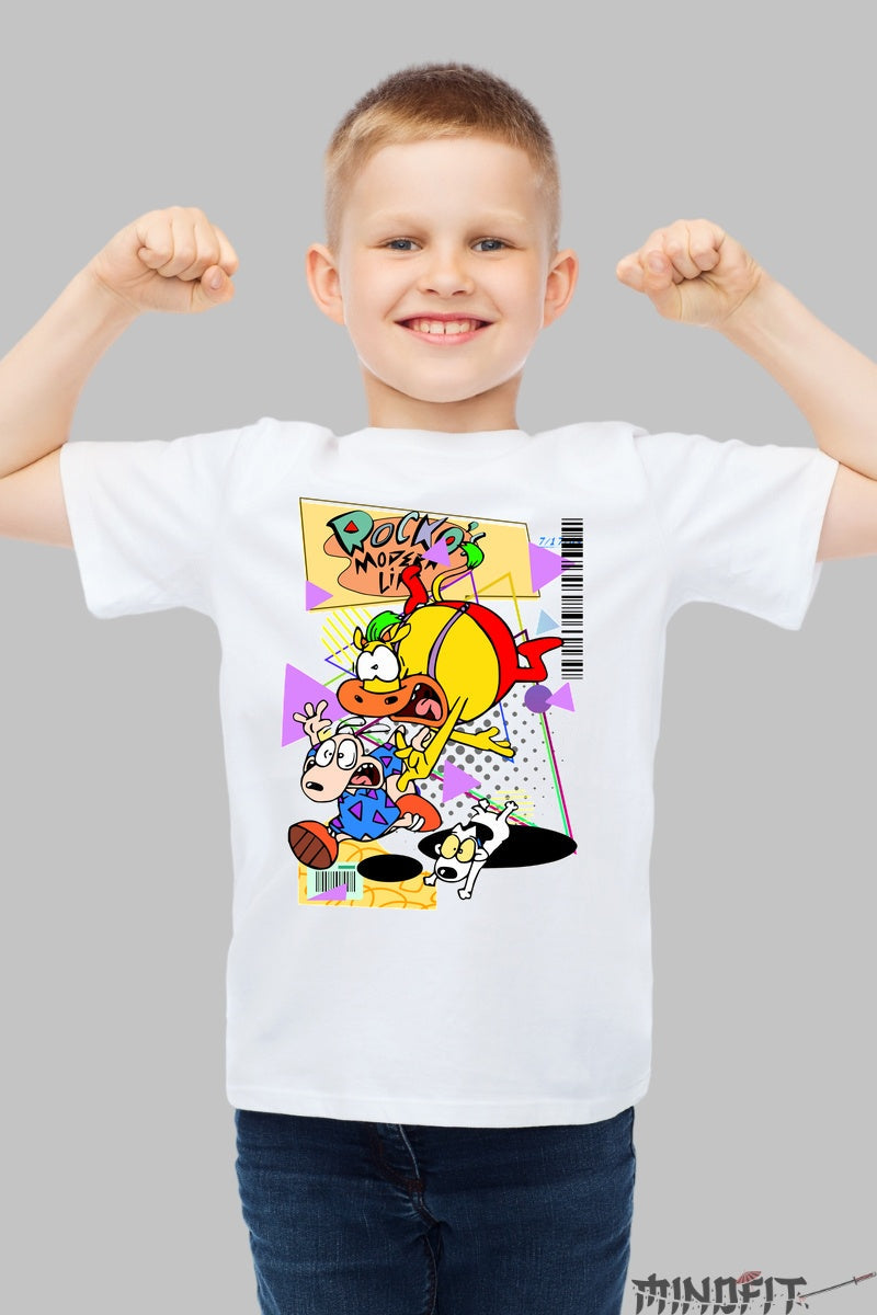 Tricou Rocko-s Modern Life - Cartoon Network baiat alb