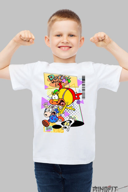 Tricou Rocko-s Modern Life - Cartoon Network baiat alb