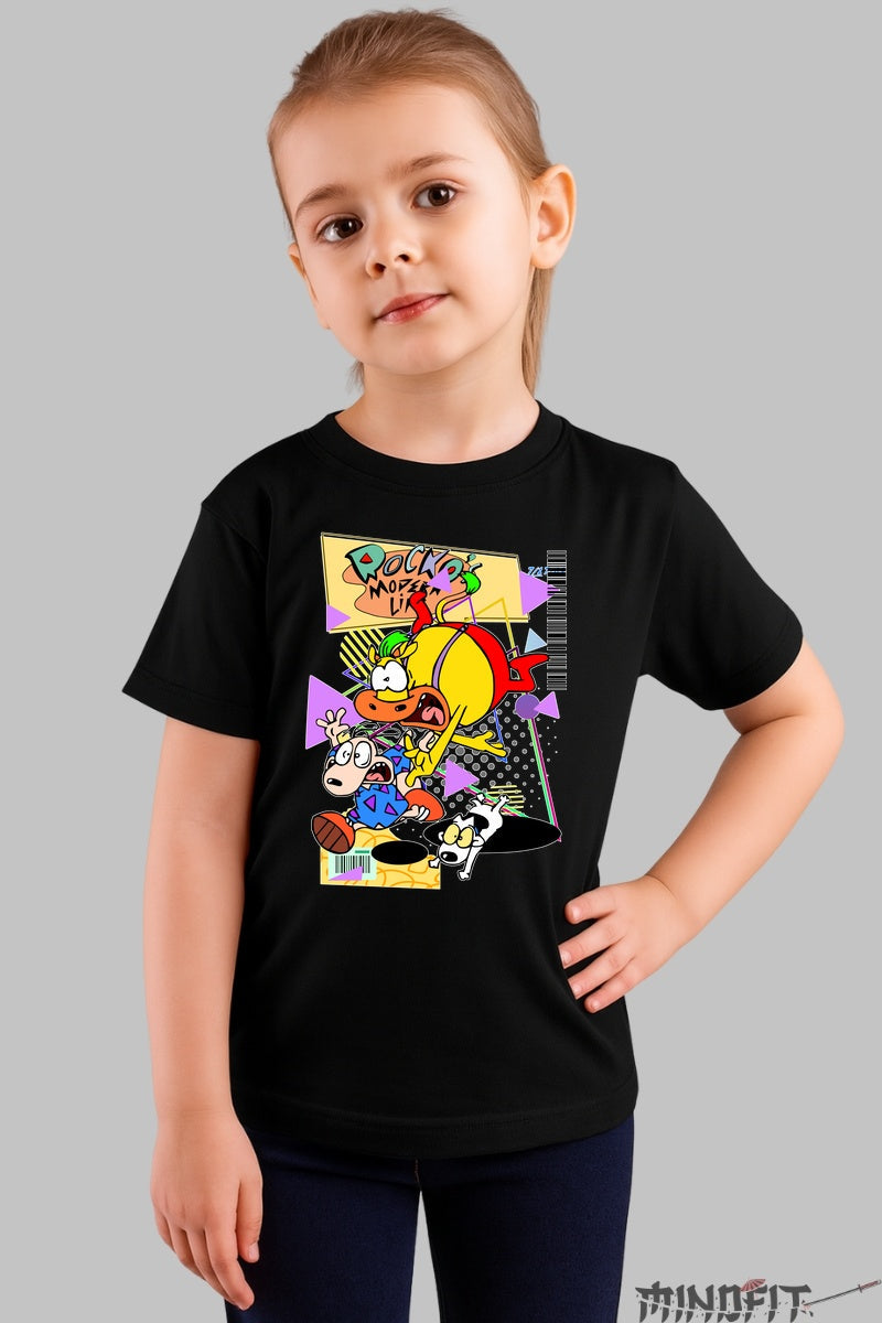 Tricou Rocko-s Modern Life - Cartoon Network fata negru